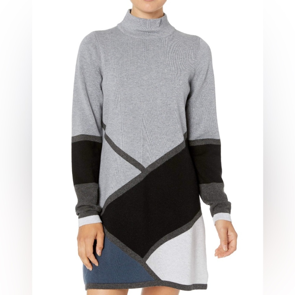 Aventura Women's Norah Tunic Dress, color block dress, size XL